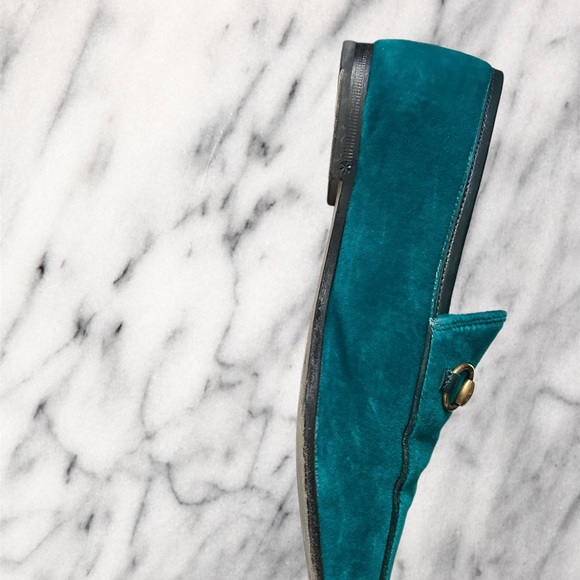 Authentic Gucci Loafers Green Velvet with box and dusting bag! - Picture 5 of 7